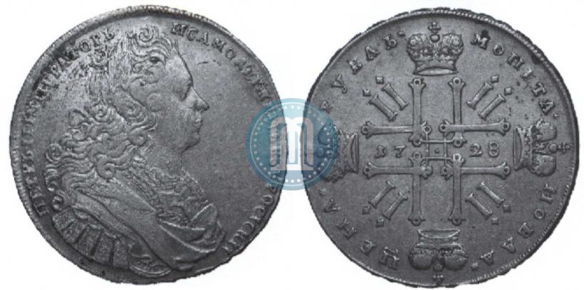Фото 1 рубль 1728 года  "Тип 1727"