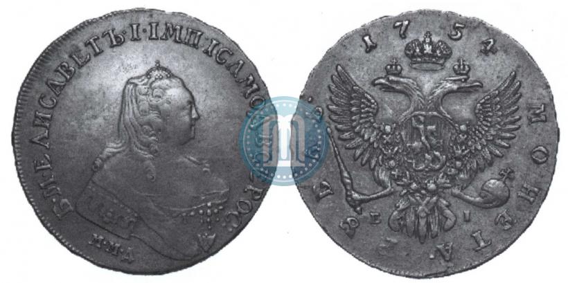Picture 1 rouble 1754 year ММД-ЕI 