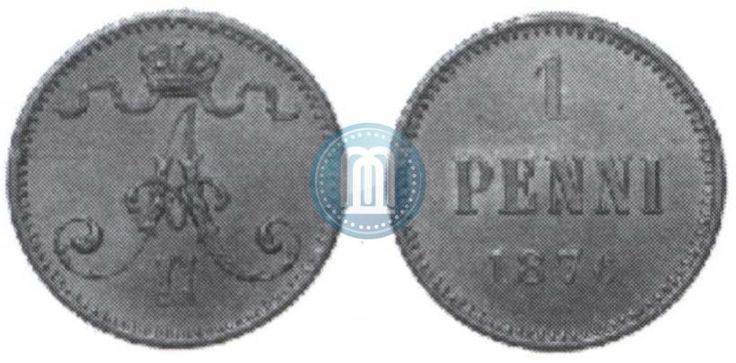 Фото 1 пенни 1876 года  