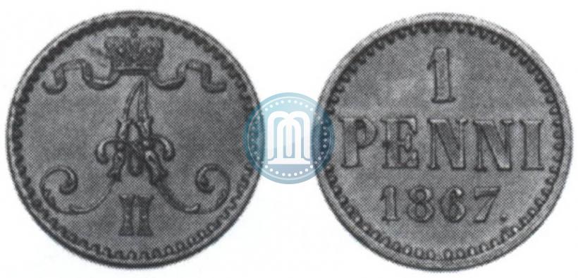 Фото 1 пенни 1867 года  