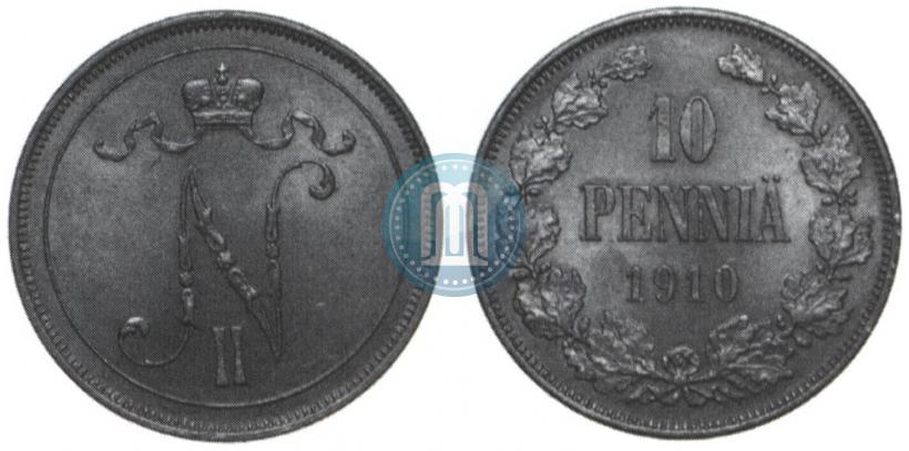 Picture 10 pennia 1910 year  