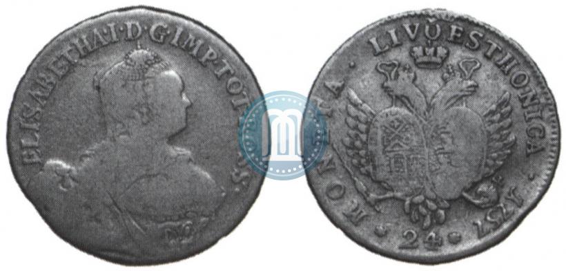 Фото 24 копейки 1757 года  "Ливонез"