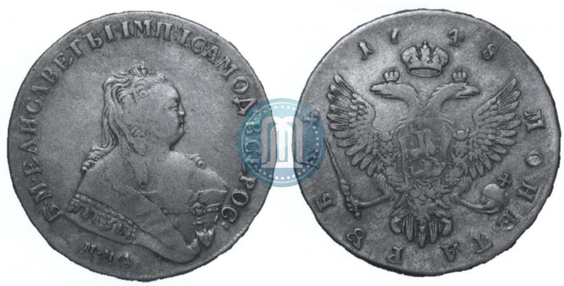 Picture 1 rouble 1748 year ММД 
