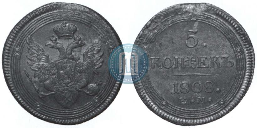Picture 5 kopecks 1808 year ЕМ 