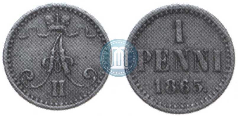 Picture 1 penni 1865 year  