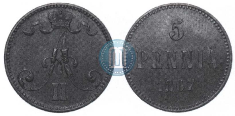 Фото 5 пенни 1867 года  