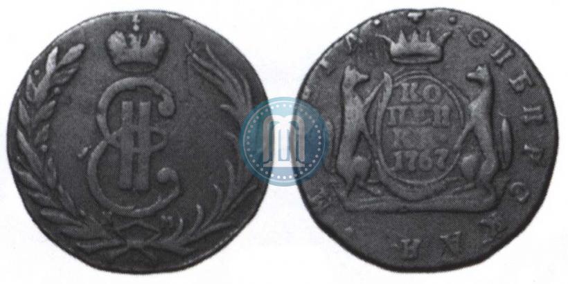 Picture 1 kopeck 1767 year КМ 