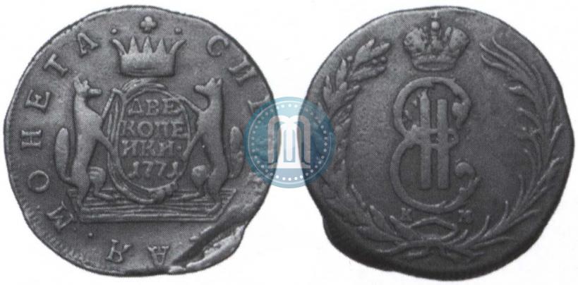Фото 2 копейки 1771 года КМ 