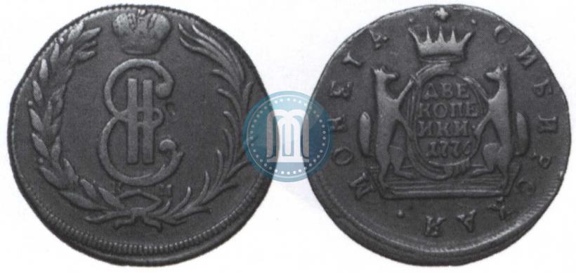Фото 2 копейки 1776 года КМ 