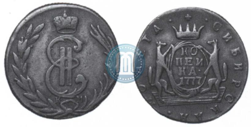 Picture 1 kopeck 1777 year КМ 