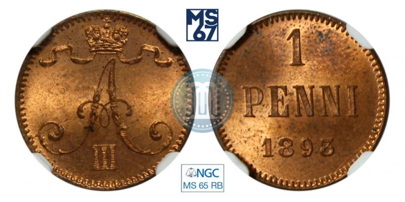 Фото 1 пенни 1893 года  