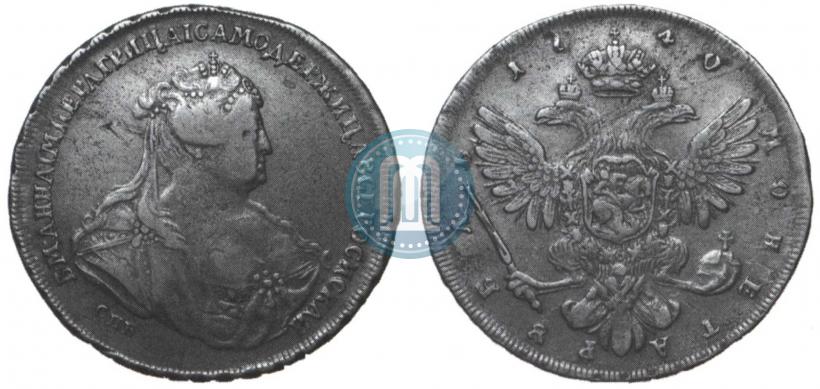 Фото 1 рубль 1740 года СПБ "Петербургский тип"