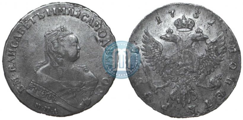 Фото 1 рубль 1751 года ММД 