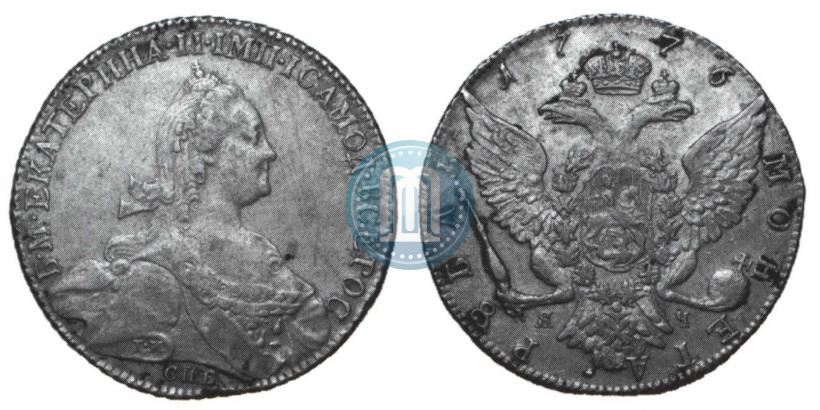 Фото 1 рубль 1776 года СПБ-ЯЧ 