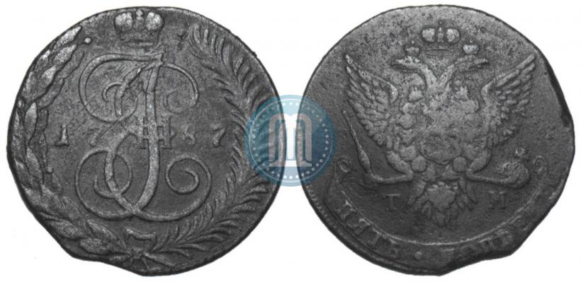 Фото 5 копеек 1787 года ТМ 