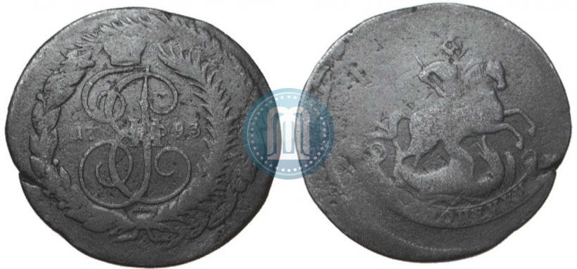 Фото 2 копейки 1793 года ЕМ "Павловский перечекан"