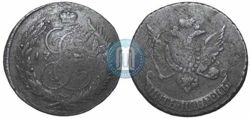 Фото 5 копеек 1793 года  "Павловский перечекан"