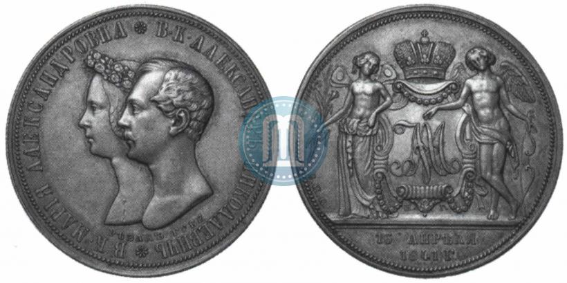 Фото 1 рубль 1841 года СПБ-НГ "В память бракосочетания наследника престола"