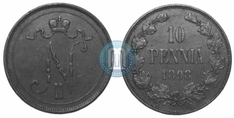 Picture 10 pennia 1898 year  