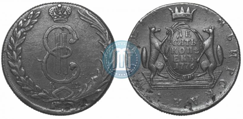 Picture 10 kopecks 1776 year КМ 