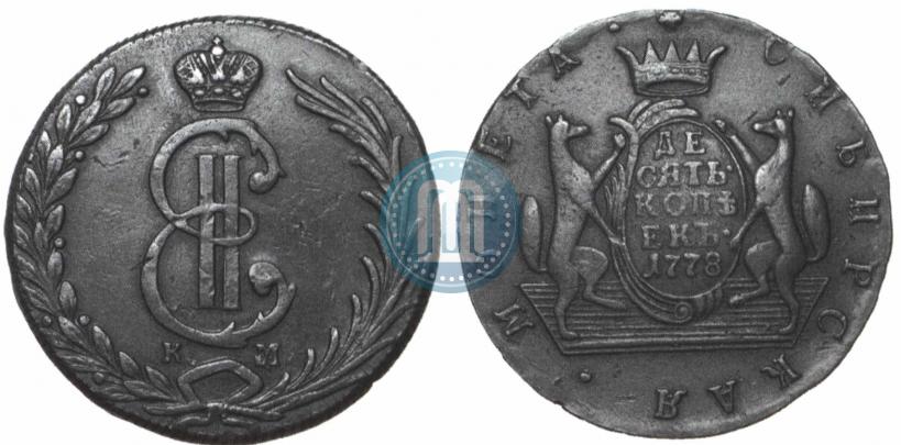 Picture 10 kopecks 1778 year КМ 