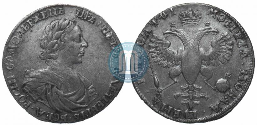 Фото 1 рубль 1719 года OK-L "Портрет в латах"