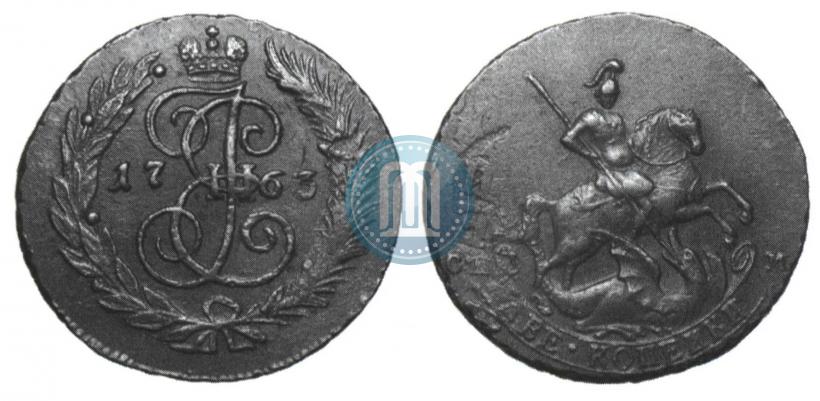 Фото 2 копейки 1763 года СПМ 