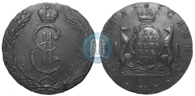 Фото 10 копеек 1766 года  