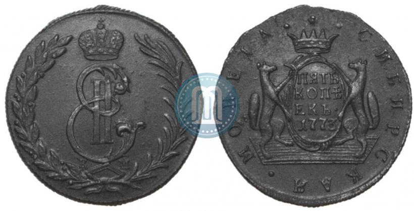 Фото 5 копеек 1773 года КМ 