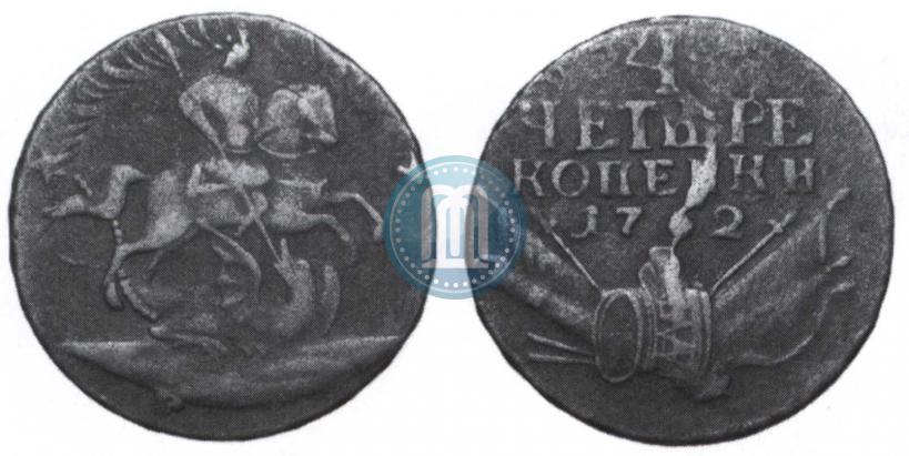 Picture 4 kopecks 1762 year  