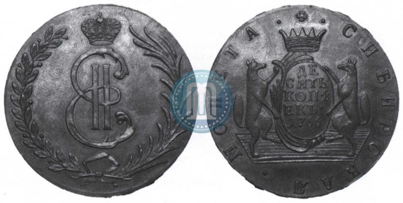 Picture 10 kopecks 1766 year  