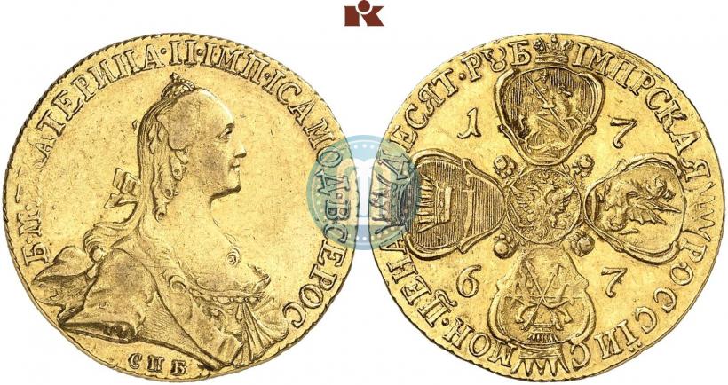 Picture 10 roubles 1767 year СПБ 