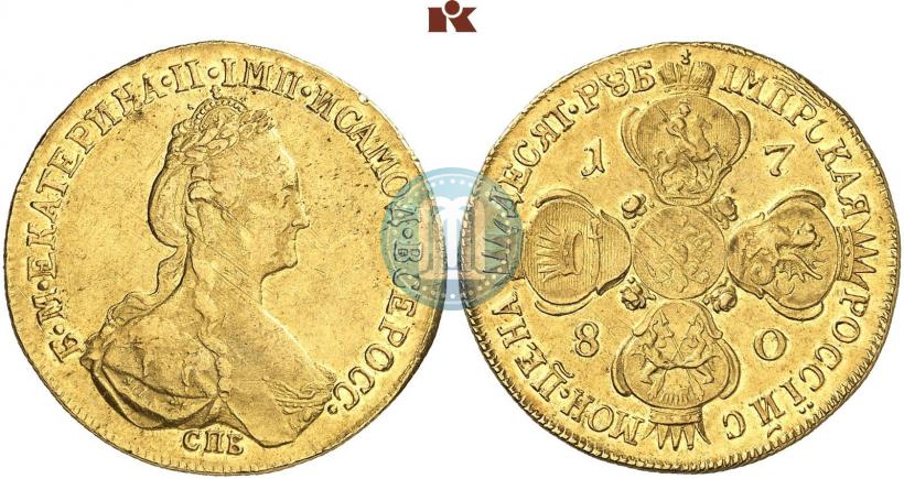 Picture 10 roubles 1780 year СПБ 