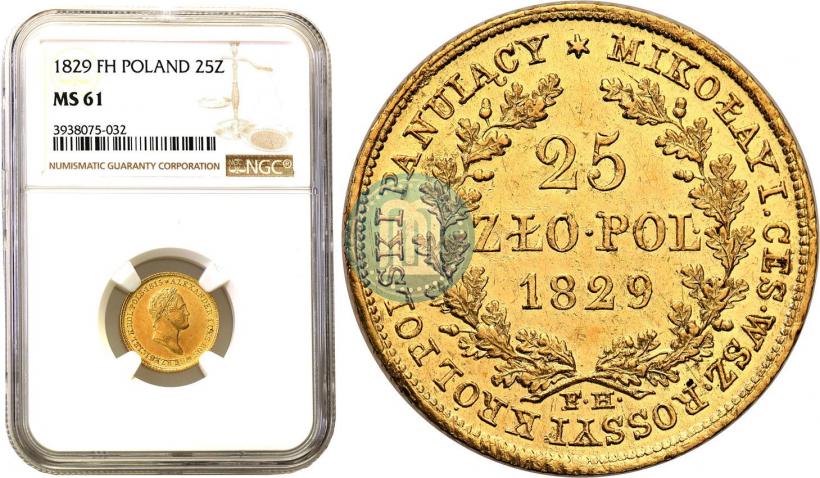 Picture 25 złotych 1829 year FH 
