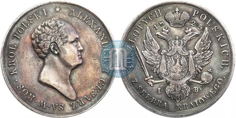 Picture 10 złotych 1825 year IB 
