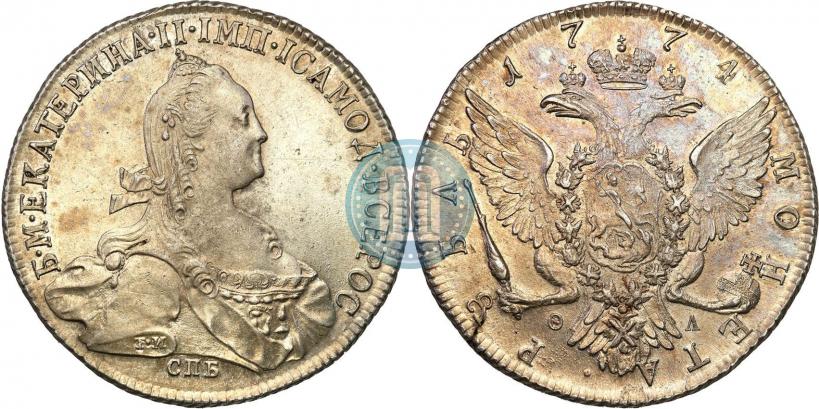 Фото 1 рубль 1774 года СПБ-ФЛ 