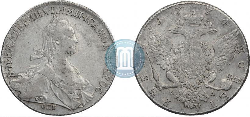 Picture 1 rouble 1774 year СПБ-ФЛ 