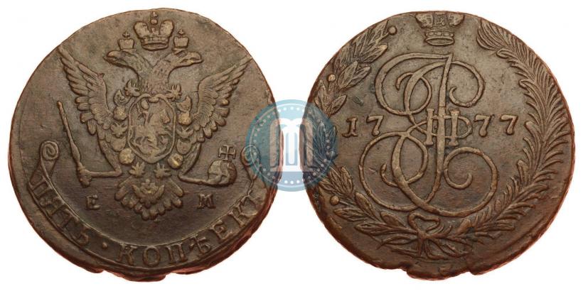 Фото 5 копеек 1777 года ЕМ 