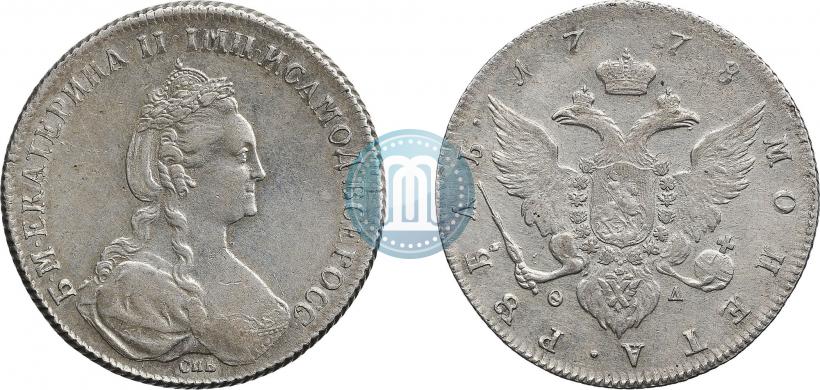 Picture 1 rouble 1778 year СПБ-ФЛ 