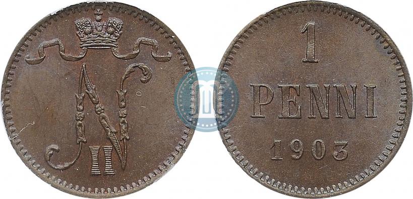 Фото 1 пенни 1903 года  