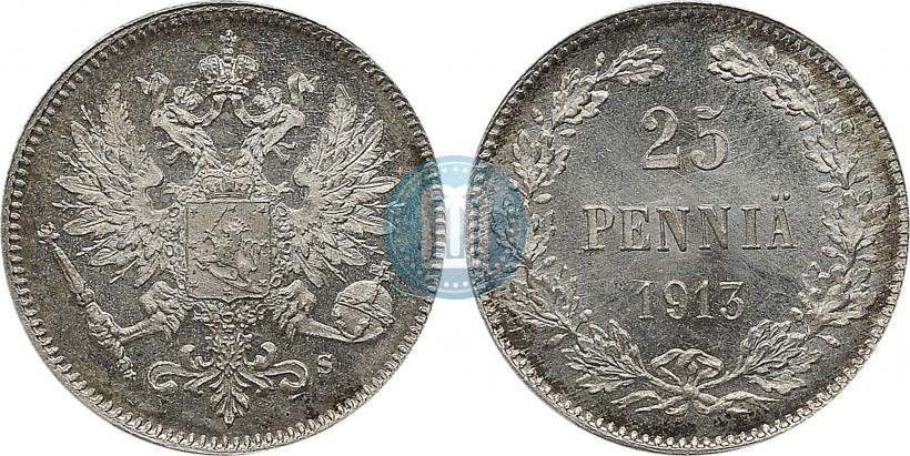 Picture 25 pennia 1913 year S 