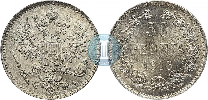 Picture 50 pennia 1916 year S 