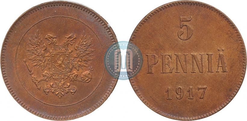 Фото 5 пенни 1917 года  