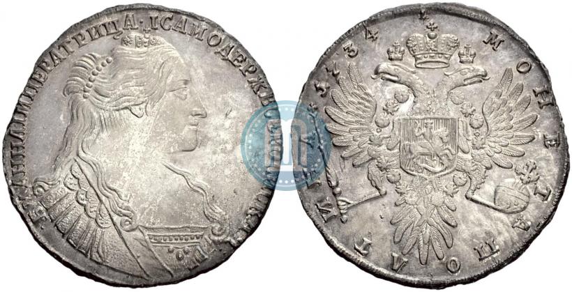 Picture Poltina 1734 year  "Type of 1735"