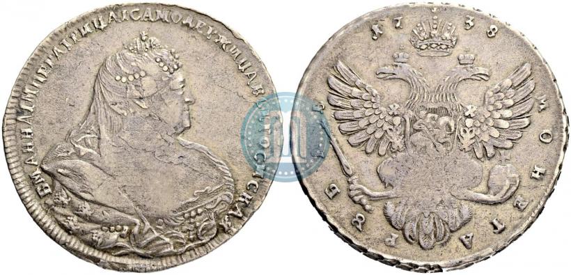 Picture 1 rouble 1738 year  "Moscow type"