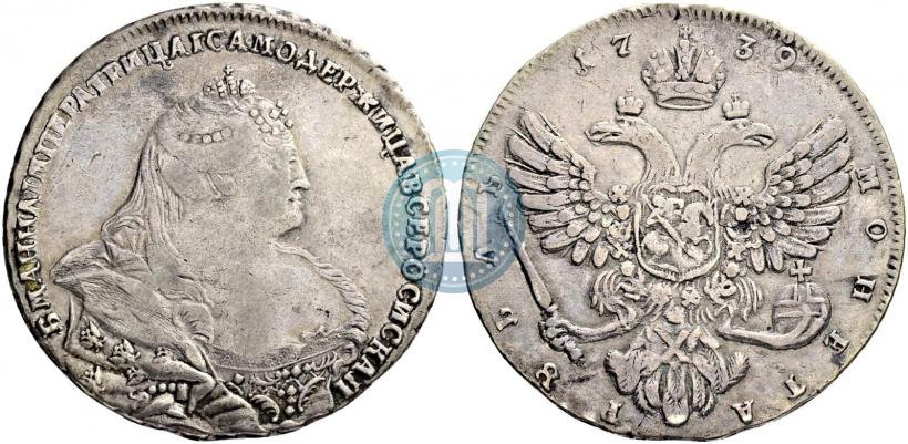 Picture 1 rouble 1739 year  "Moscow type"