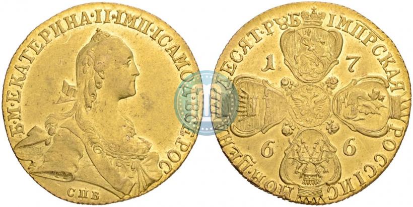 Picture 10 roubles 1766 year СПБ 