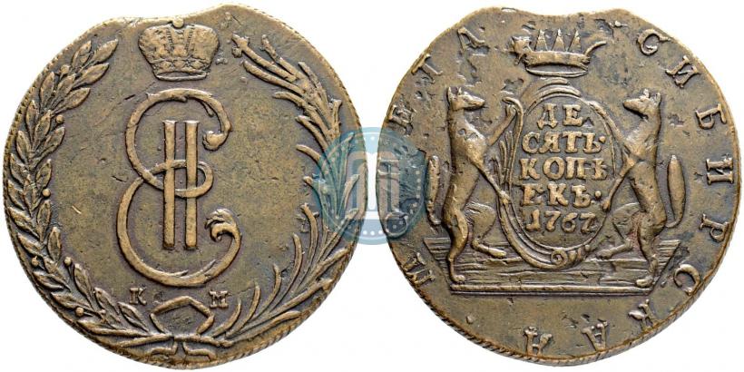 Picture 10 kopecks 1767 year КМ 
