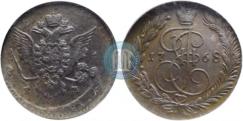 Фото 5 копеек 1768 года ЕМ 