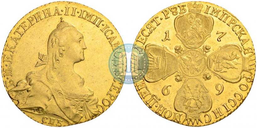 Picture 10 roubles 1769 year СПБ 